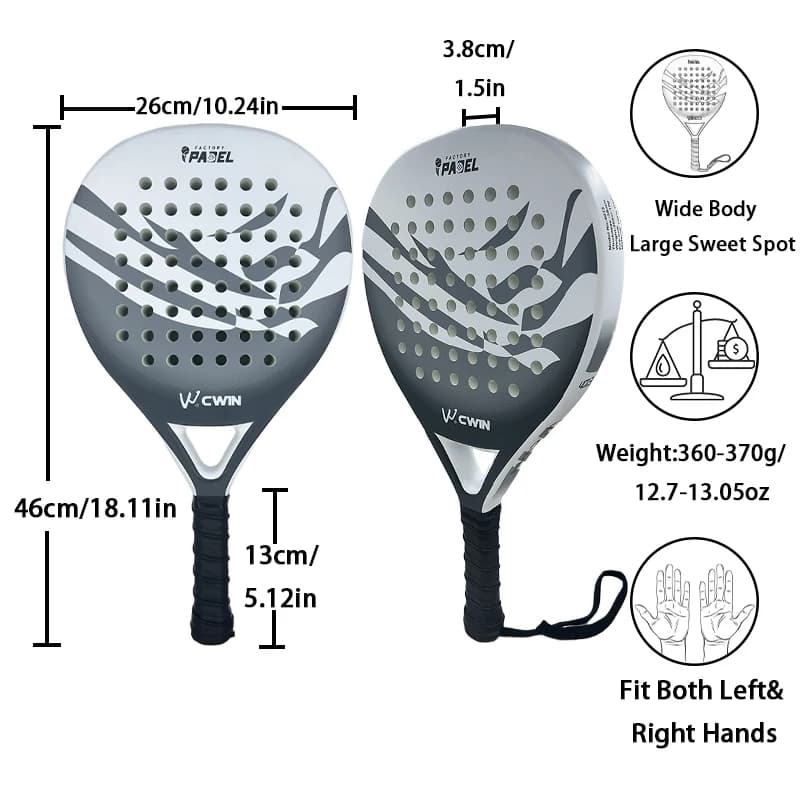 CWIN Carbon/EVA Padel Racket thumbnail 2